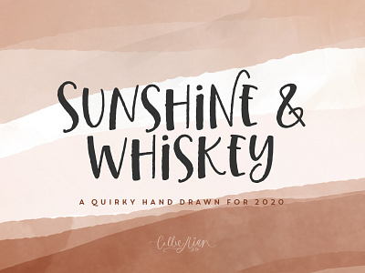 Sunshine & Whiskey Typeface catchwords dingbats font fun font handmade font silly font type typeface