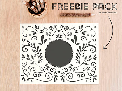 FREE Illustration Pack drawn elements free freebie hand illustration typography vector vectors