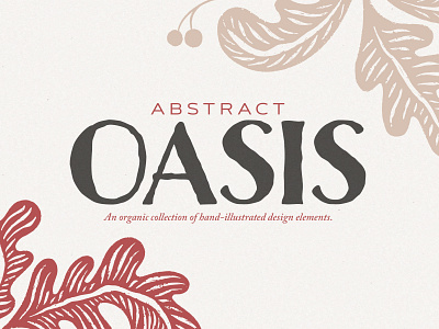 Abstract Oasis Hand Drawn Elements