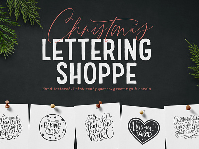 Christmas Lettering Shoppe christmas hand lettering holiday lettering type typography vector