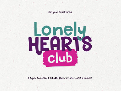 Lonely Hearts Club Sans Serif + Doodles design font hand drawn hand lettering illustration logo sans sans serif type typeface typography