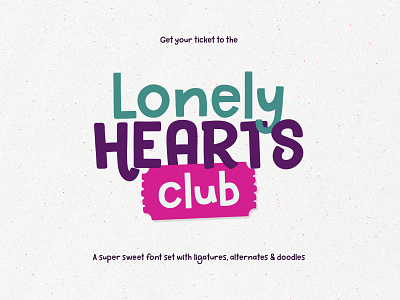 Lonely Hearts Club Sans Serif + Doodles