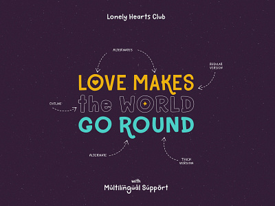 Lonely Hearts Club Features design font hand drawn hand lettering illustration logo type typeface typography