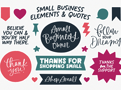 FREE | Small Business Quotes & Elements cute doodles free hand lettered hand lettering quotes treasure box