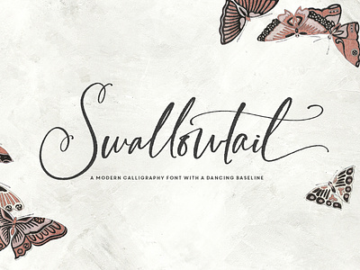 Swallowtail Calligraphy Script