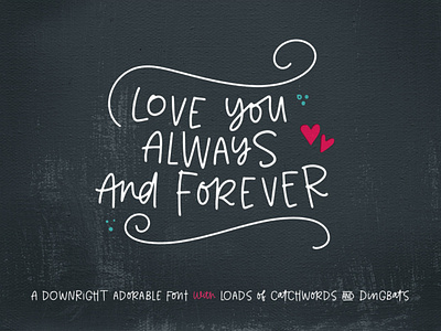 Always & Forever + Dingbats dingbat font fun fonts handwritten font kid font