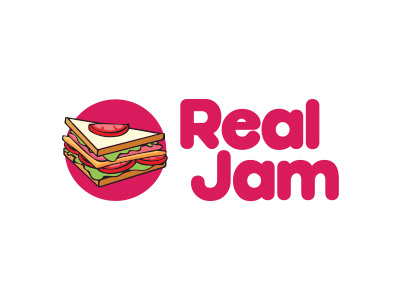 Real Jam design food logo novosibirsk onlyfuckigndesign russia sandwich