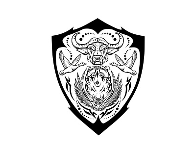 shield or a totem pole vector design