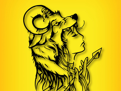 Tribal valkyrie tattoo design art branding design graphic design illustration logo tshirt design vector