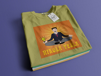 Nikola Tesla design graphic design illustration tshirt design typography vector