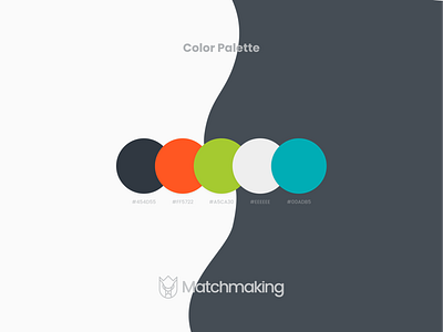 Matchmaking's Colors aqua black brand branding clean color darkmode green light mode live orange presentation white