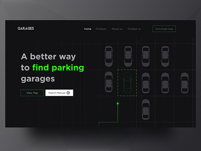 Parking Space finder landing page