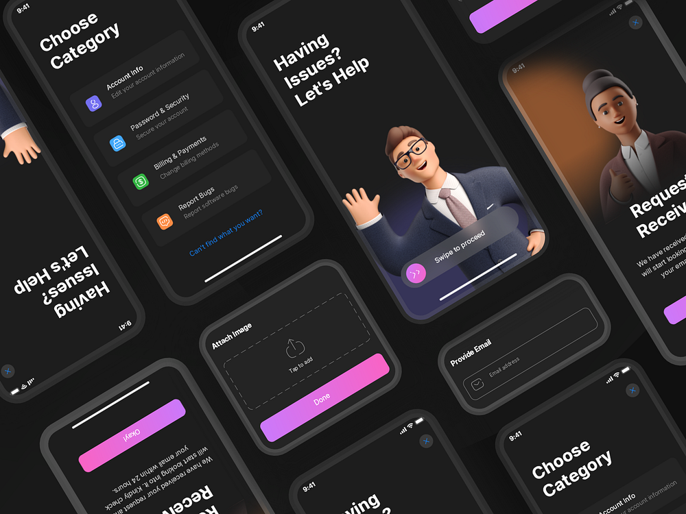 Help and Support UI by Nwabuoku Solomon on Dribbble