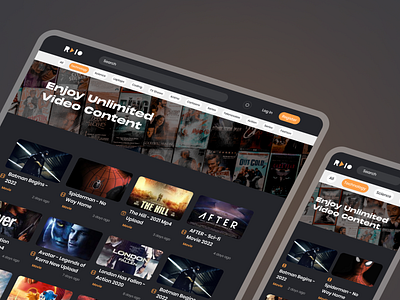 Relo - Video Streaming Web App clean creative design logo movie streaming ui animation ui design video app video streaming app video ui video web web app