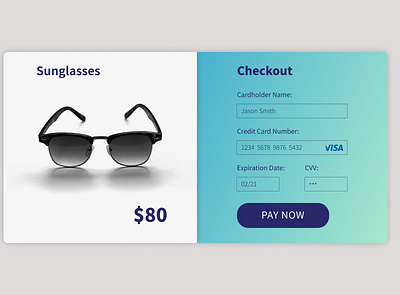 Daily UI #002 Credit Card Checkout design figma ui
