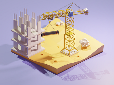 Low Poly Crane