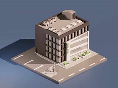 Low Poly Offices Building