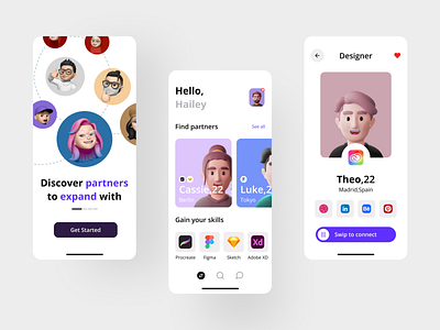Designers Community App UI Concept design figma ui uiux