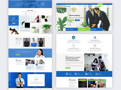 Corporate business agency landing concept