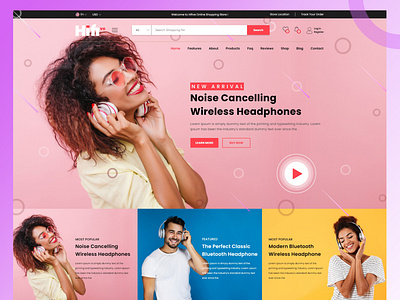 Hifive product landing page website agency business photoshop ui ux website xd design