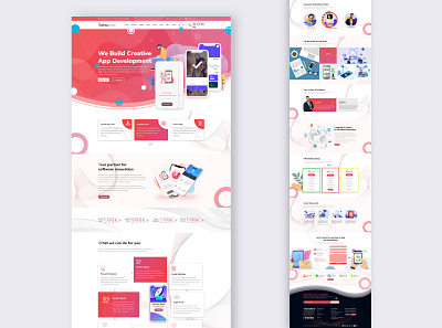 app landing page agency design digital marketing driving school photoshop ui ux web website xd design