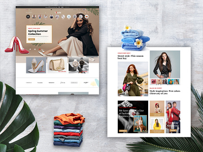 Fashion e-commerce web tempte ecommerce fashion photoshop ui ux website xd design