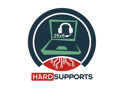 Logo HardSupports branding design logo