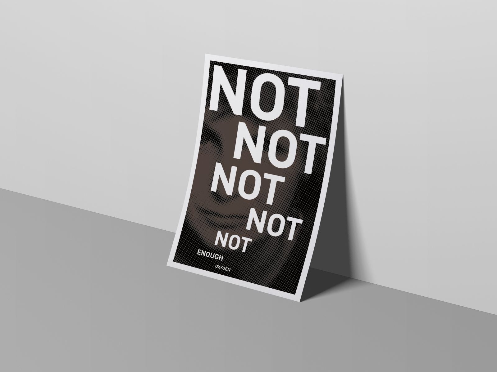 Poster for Caryl Churchill's "Not, Not, Not, Not Enough Oxygen" by Tim