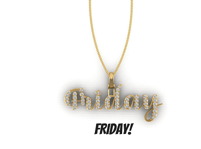 Its Friday pendant! design gents illustration jewel jewelery jewellery jewelry ring rings