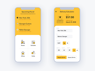 Parcel Tracking app android android app design app calculator design ios app mobile parcel parcel tracking product design ui uiux ux