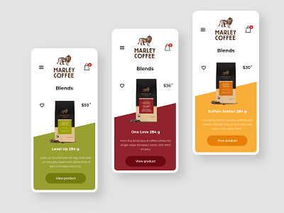 Marley Coffee app app app design design ui ui ux ui design uidesign ux uxdesign