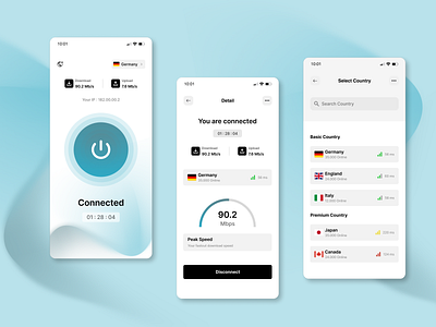 VPN APP design mobileapap product design ui ux vpn