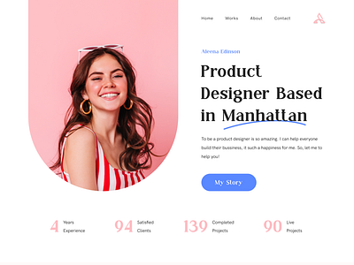 Aleena - Personal Portofolio Landing Page by Alèn for Vektora on Dribbble