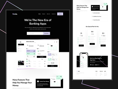 Finnia - Finance Landing Page by Alèn for Vektora on Dribbble