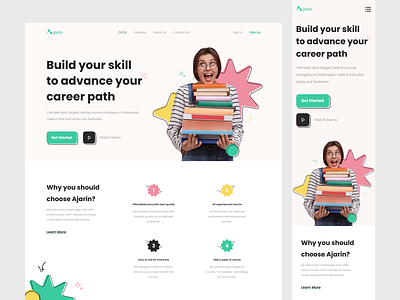 Ajarin - Online Course Landing Page