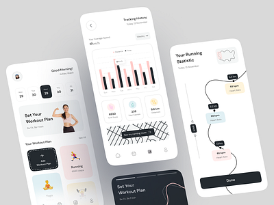 Sportzy - Workout Mobile Apps card clean design design mobile apps runnung apps sport apps ui ui design uiux workout apps