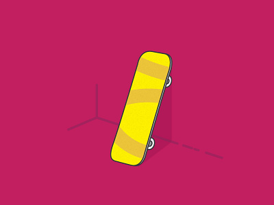 Lean Skateboard!, Lean!! illustration minimal skateboard