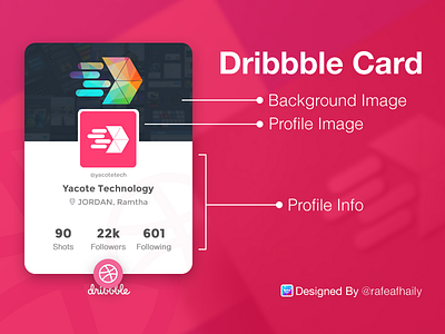Dribbble Card Design FREE PSD