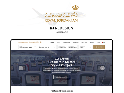 Royal Jordanian Airlines Redesign design jo redesign ui ux web webdesign