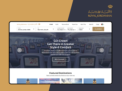 Royal Jordanian Airlines Redesign design redesign ui ux web webdesign