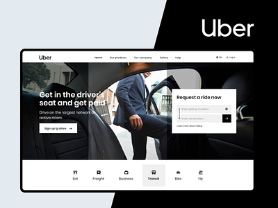 Uber Homepage Redesign design redesign ui ux web webdesign