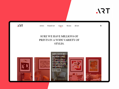 Art Homepage design design ui ux web webdesign