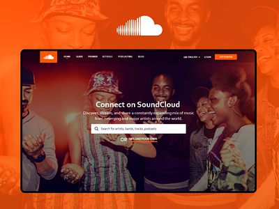 SoundCloud Homepage Redesign UX/UI design redesign soundcloud ui ux web webdesign