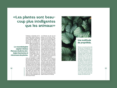 Plants - Double page layout adobexd app color design edition graphic graphicdesign graphism indesign layout layoutdesign typography ui uidesign userexperience userinterface ux uxdesign webdesign website