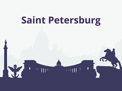 Saint Petersburg. Illustration for web building design icon illustration landing page saint petersburg web design