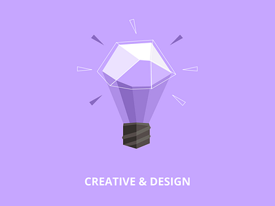 Low poly illustration - Creative ideas (Lamp)