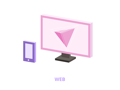 Low poly illustration - Web design