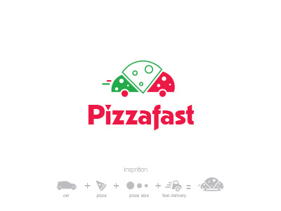 pizzafast logo design design identity logo pizza