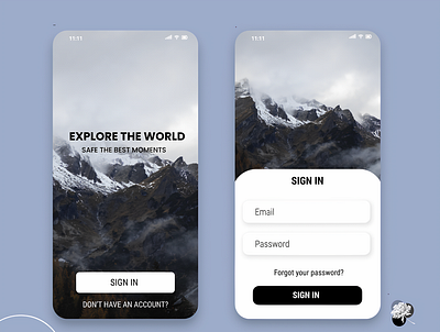 Sign In app design figma illustration mobile mobile app ui