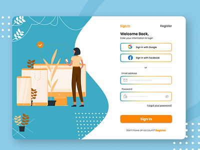 Sign In UI design figma illustration sign in ui web